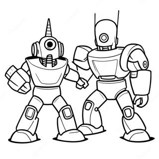 Ratchet Fighting Evil Robots Coloring Page 51925-43232