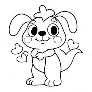 Bluey Valentine Coloring Page 5192-4162