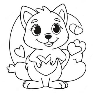 Bluey Valentine Coloring Page 5192-4163