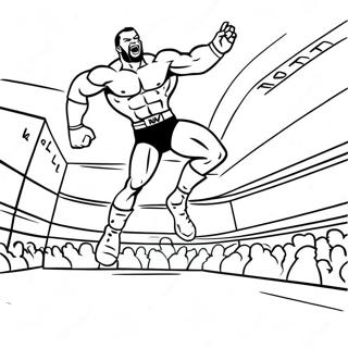 Wwe Wrestler Jumping On Opponent Coloring Page 51935-43243