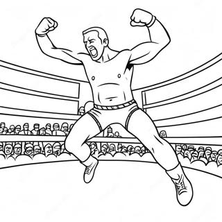 Wwe Wrestler Jumping On Opponent Coloring Page 51935-43244