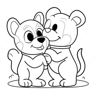 Bluey And Bingo Valentine Adventure Coloring Page 5193-4165