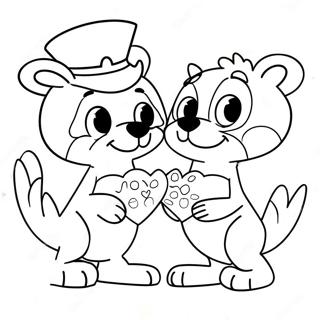 Bluey And Bingo Valentine Adventure Coloring Page 5193-4166