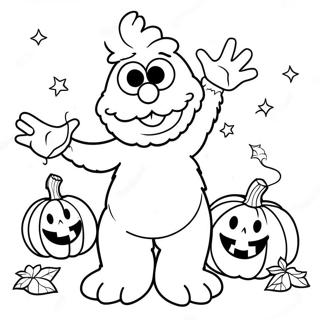 Elmo Halloween Coloring Page 51955-43252