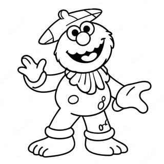 Elmo In Spooky Costume Coloring Page 51956-43238