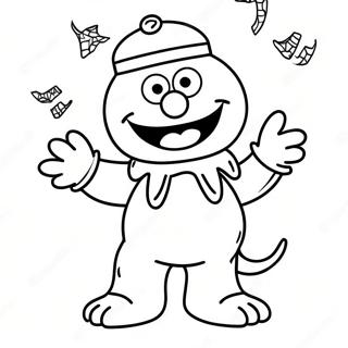 Elmo In Spooky Costume Coloring Page 51956-43239