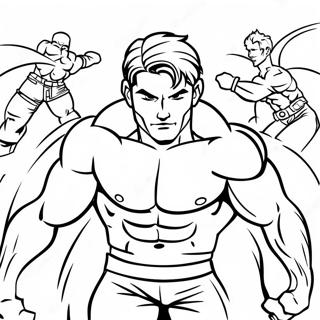 Muscular Hot Dudes In Action Coloring Page 51986-43270