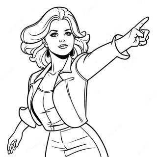 Clover Ewing Action Pose Coloring Page 51996-43277