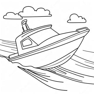 Bass Boat Coloring Pages