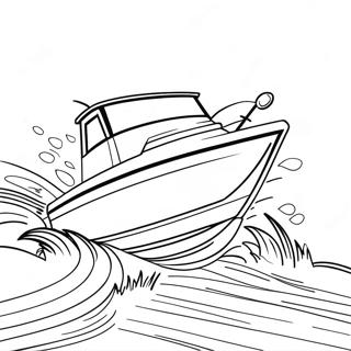 Fast Bass Boat Racing Coloring Page 52006-43284