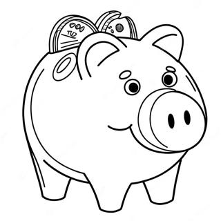 Piggy Bank Coloring Page 52015-43292