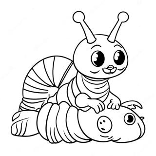 Colorful Caterpillar From Alice In Wonderland Coloring Page 52036-43309