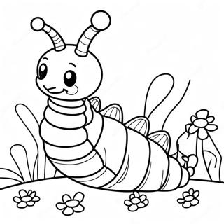 Colorful Caterpillar From Alice In Wonderland Coloring Page 52036-43312