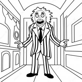 Beetlejuice In The Haunted House Coloring Page 5203-4173