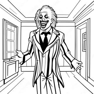 Beetlejuice In The Haunted House Coloring Page 5203-4174