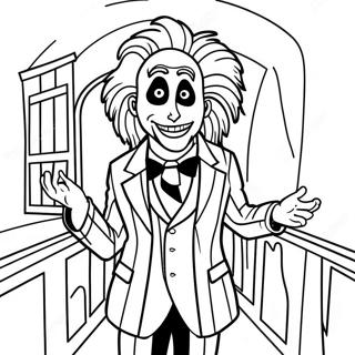 Beetlejuice In The Haunted House Coloring Page 5203-4175