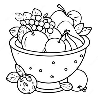 Still Life Fruit Bowl Coloring Page 52045-43314