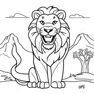 Roaring Lion Coloring Page 52055-43322