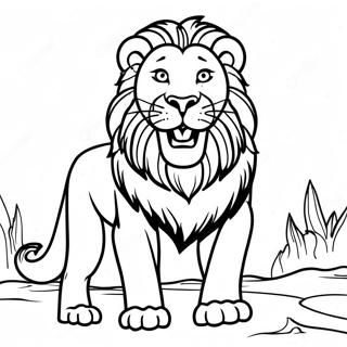 Roaring Lion Coloring Page 52055-43324