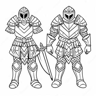 Diamond Armor Set Coloring Page 52066-43326