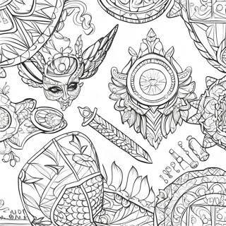 Diamond Armor Set Coloring Page 52066-43327