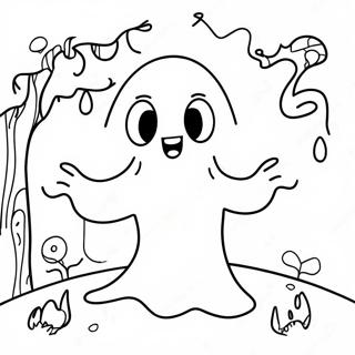 Spooky Ghost Math Coloring Page 52076-43345