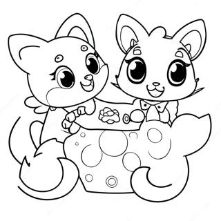 Cute Jewelpet Friends Coloring Page 52086-43358