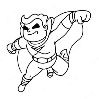 Brave Superhero Flying Coloring Page 52106-43363