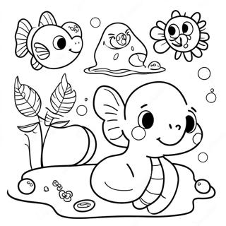 Pond Animals Coloring Page 52115-43370