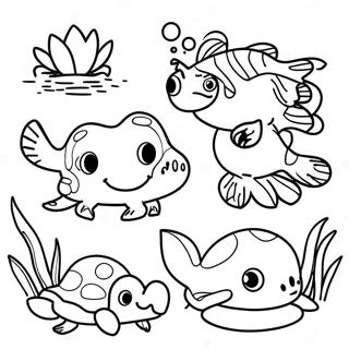 Pond Animals Coloring Page 52115-43372