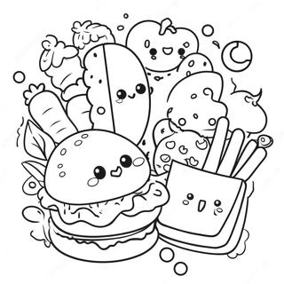 Kawaii Food Coloring Page 52125-43376