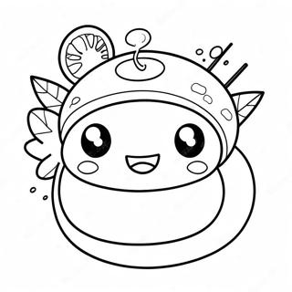 Cute Kawaii Sushi Coloring Page 52126-43381