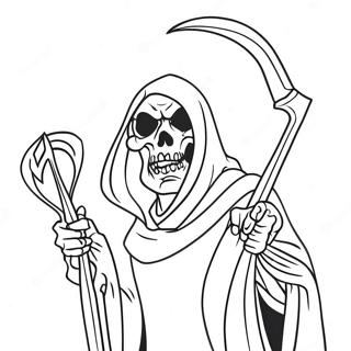 Demon Grim Reaper Coloring Page 52135-43390