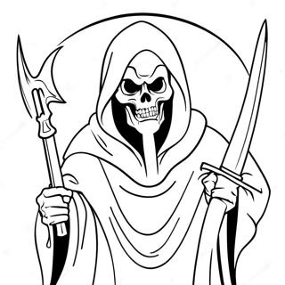 Demon Grim Reaper Coloring Page 52135-43391