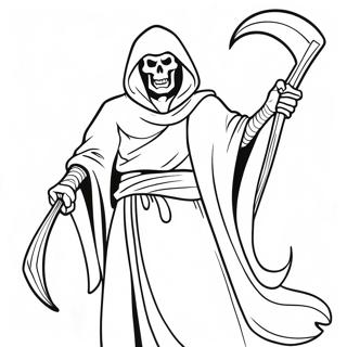 Demon Grim Reaper Coloring Page 52135-43392