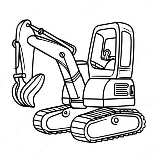 Cute Excavator With A Big Smile Coloring Page 5213-4181