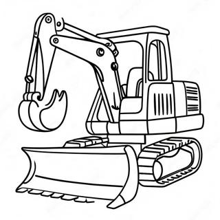 Cute Excavator With A Big Smile Coloring Page 5213-4182