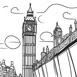 Big Ben At Sunset Coloring Page 52146-43400