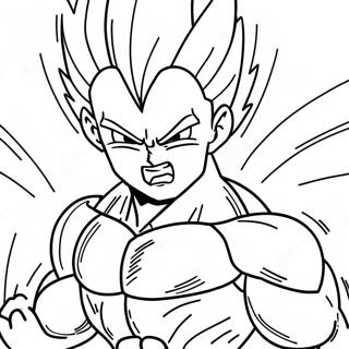 Majin Vegeta Powering Up Coloring Page 52156-43409