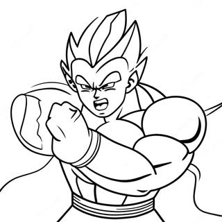 Majin Vegeta Powering Up Coloring Page 52156-43410