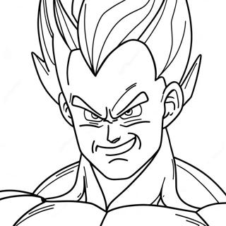 Majin Vegeta Powering Up Coloring Page 52156-43411