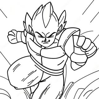 Majin Vegeta Powering Up Coloring Page 52156-43412