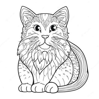 Realistic Cat Coloring Page 521-415