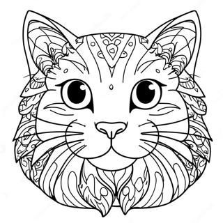 Realistic Cat Coloring Page 521-416