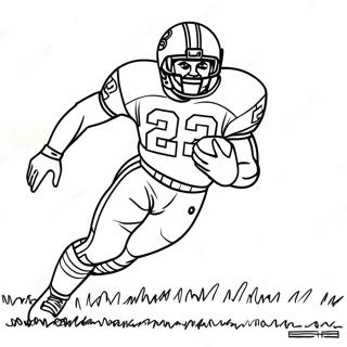 Barry Sanders Action Pose Coloring Page 52216-43434