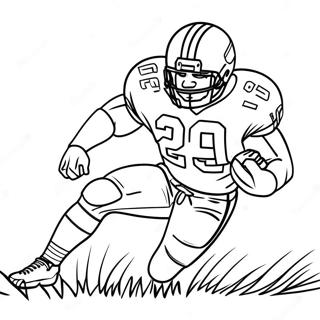 Barry Sanders Action Pose Coloring Page 52216-43435