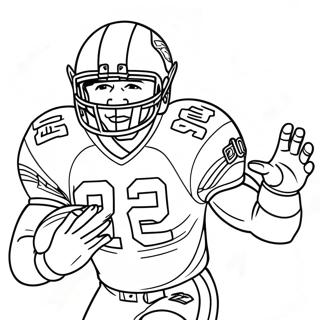 Barry Sanders Action Pose Coloring Page 52216-43436