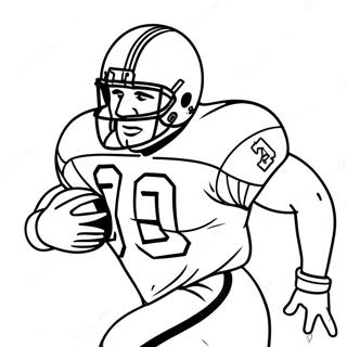 Barry Sanders Running With Football Coloring Page 52217-43442