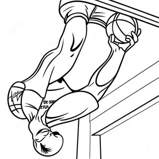 Spurs Basketball Player Dunking Coloring Page 52237-43466