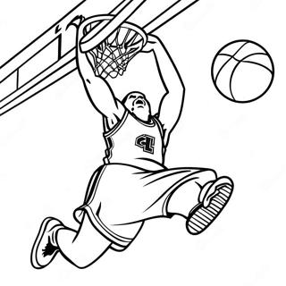 Spurs Basketball Player Dunking Coloring Page 52237-43467